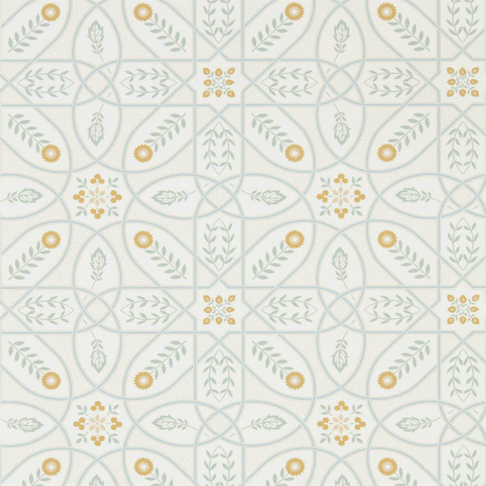 Morris & Co Brophy Trellis Ivory Sage Wallpaper