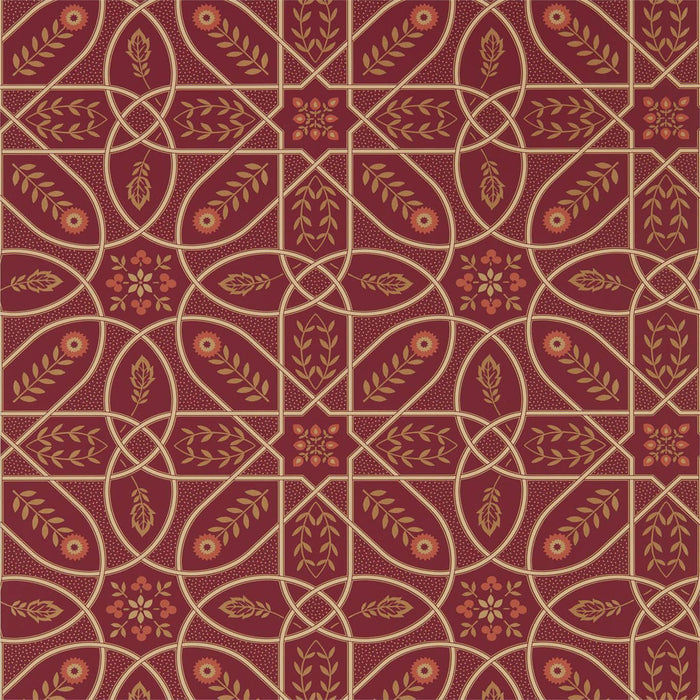 Morris & Co Brophy Trellis Russet Gold Wallpaper