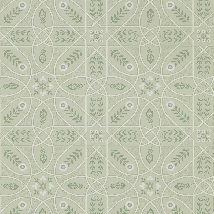 Morris & Co Brophy Trellis Sage Linen Wallpaper