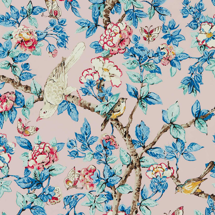 Caverley Rose/French Blue Wallpaper