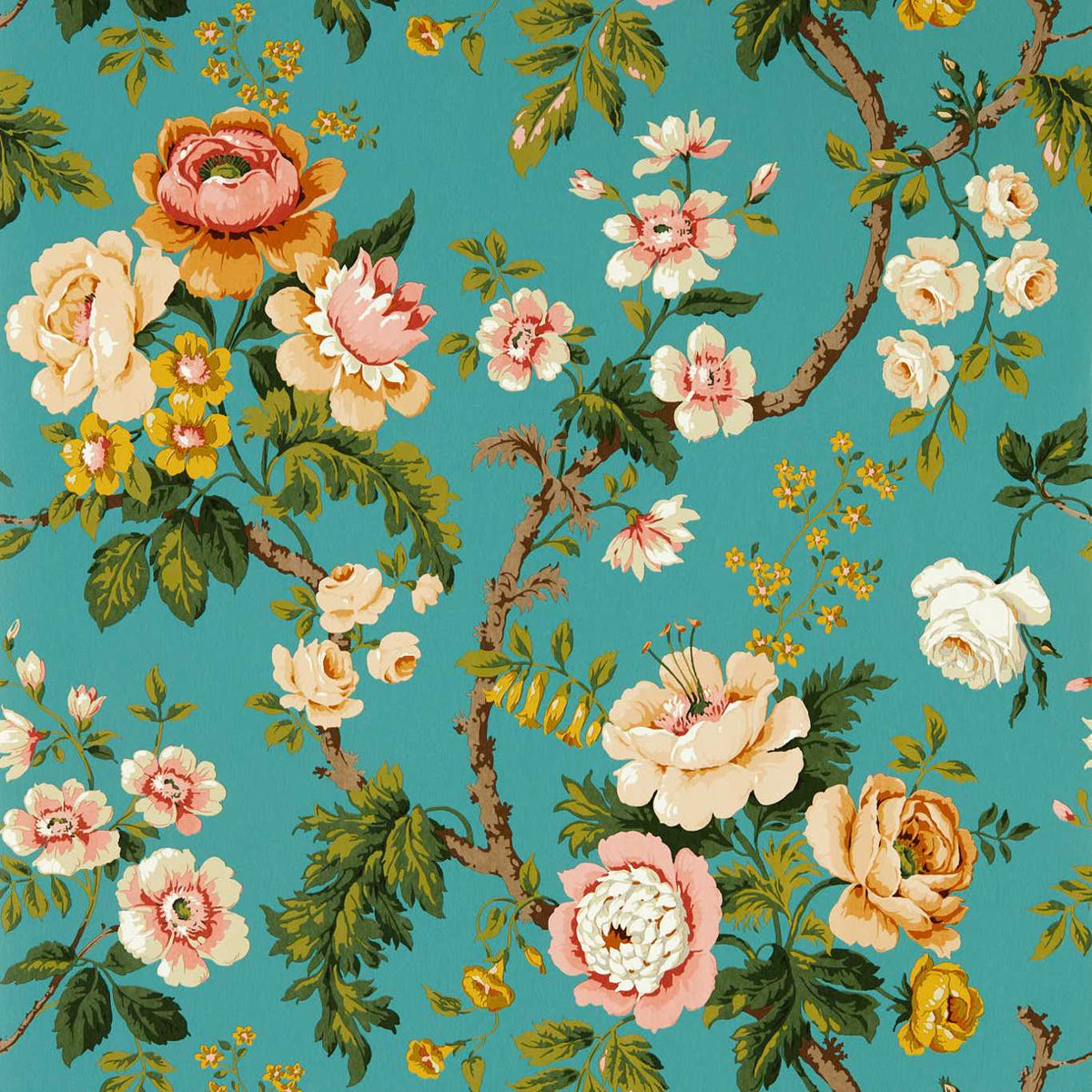 Hykenham High Sea/Ginger Wallpaper — Abington Decorating Supplies