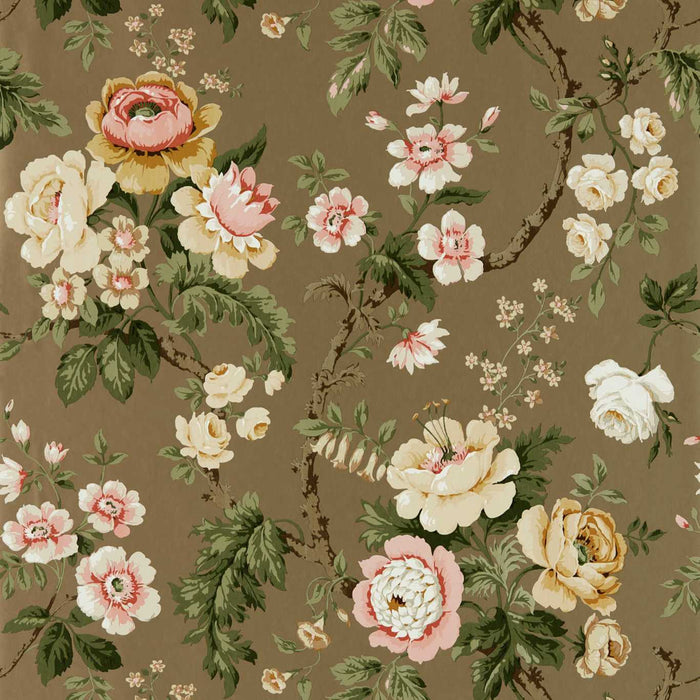 Hykenham Gold Metallic/Rose Wallpaper