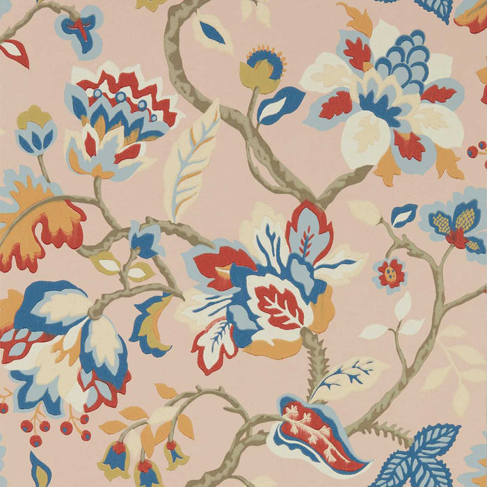 Sanderson Amanpuri - Salmon/Dove Blue Wallpaper