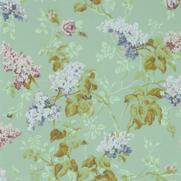 Sommerville Mint/Plum Wallpaper