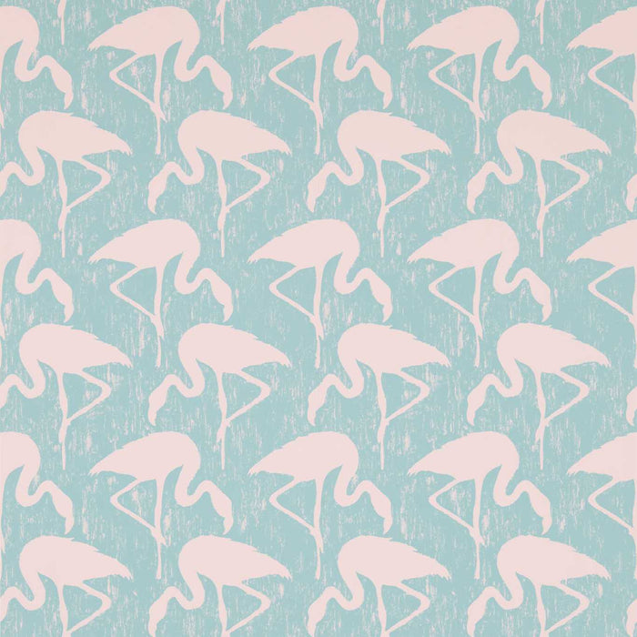 Flamingos Turquoise/Pink Wallpaper