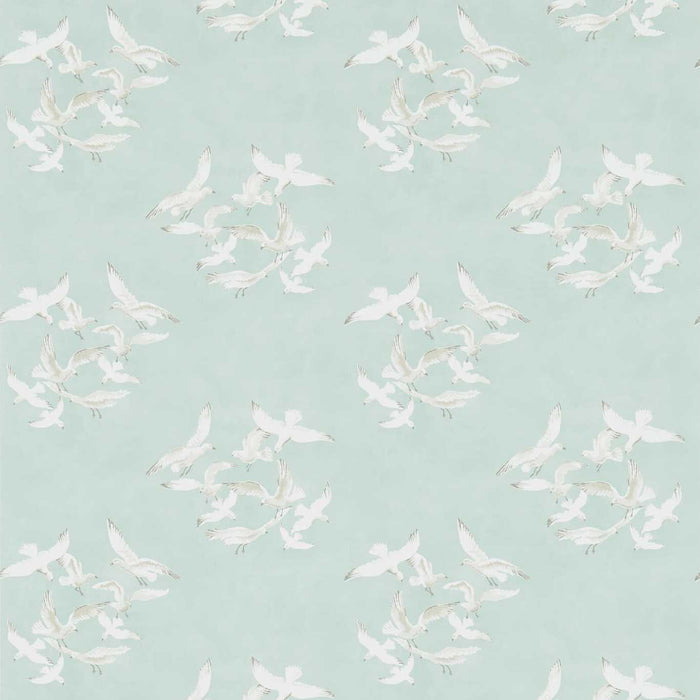 Seagulls Eau de Nil Wallpaper