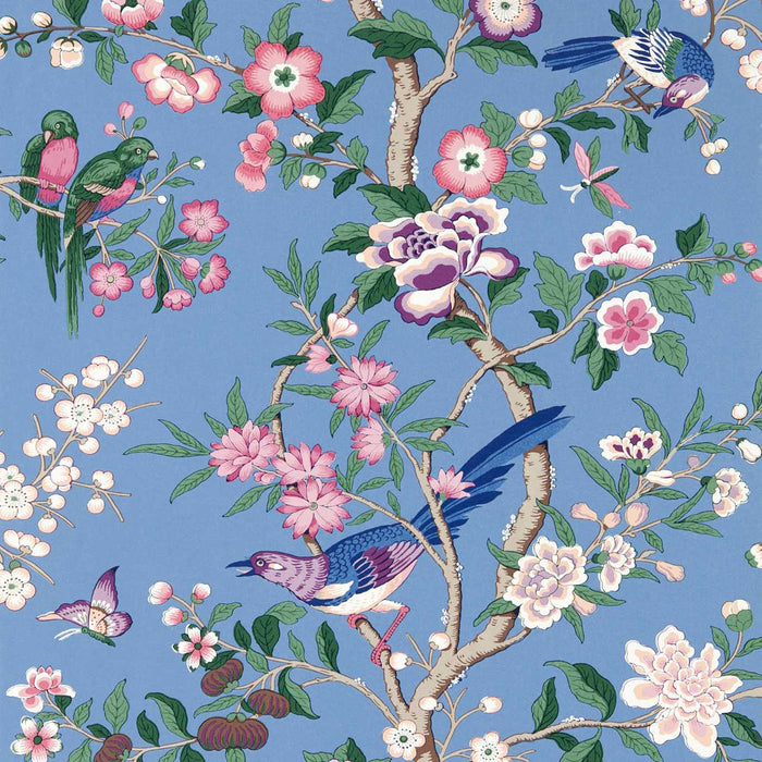 Chinoiserie Hall Blueberry/Purple Wallpaper