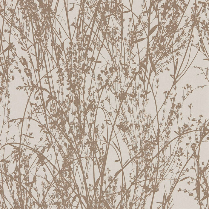 Meadow Canvas Gilver/Linen Wallpaper