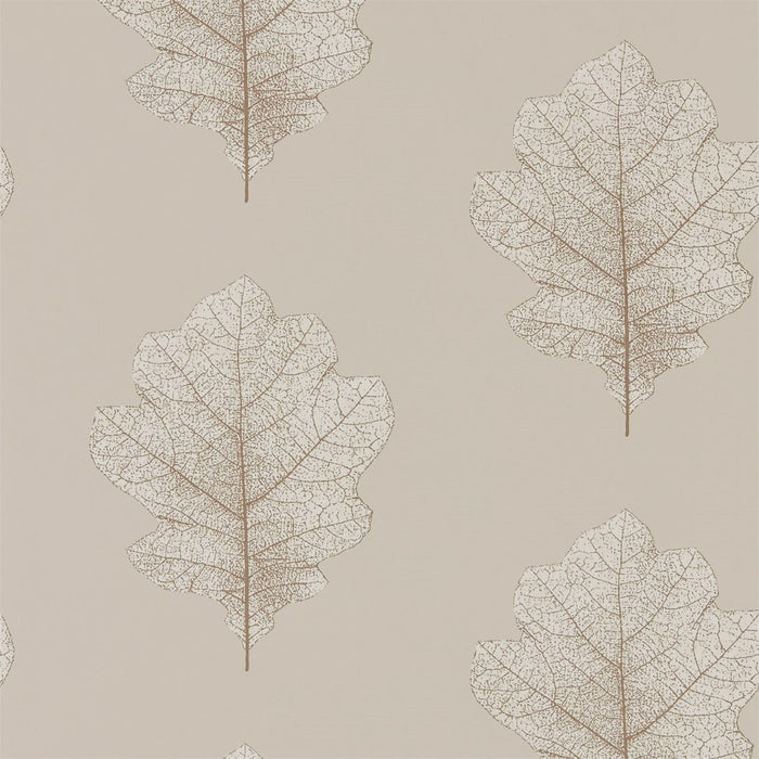 Oak Filigree Stone/Gilver Wallpaper