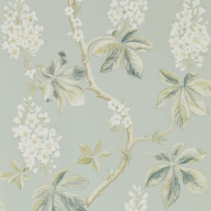 Chestnut Tree Grey Blue/Sage Wallpaper