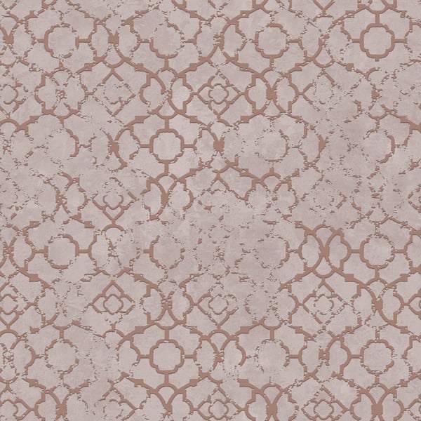 Galerie Aged Quatrefoil Wallpaper Soft Pink DWP0246-04