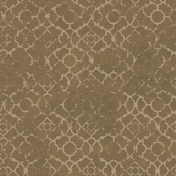 Galerie Aged Quatrefoil Wallpaper Gold DWP0246-07