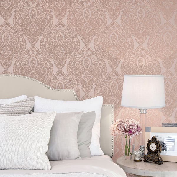 Galerie Mehndi Damask Wallpaper Soft Pink DWP0247-04