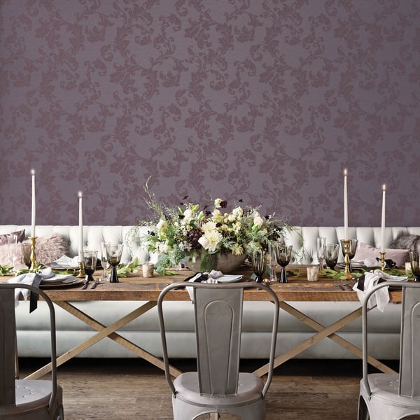 Galerie Acanthus Trail Wallpaper Purple DWP0250-01