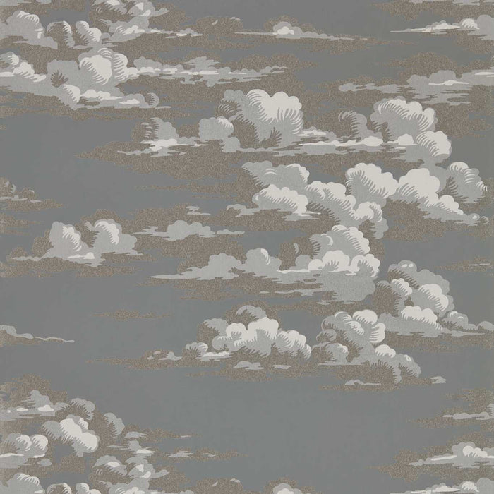 Silvi Clouds Taupe Grey Wallpaper