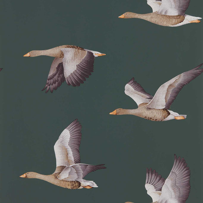 Elysian Geese Amsterdam Green Wallpaper