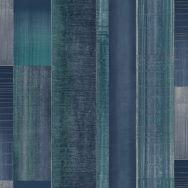 Galerie Agen Stripe Wallpaper Blue G56575