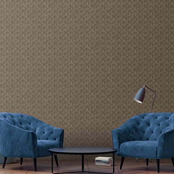 Galerie Block Flock Wallpaper Brown G56579