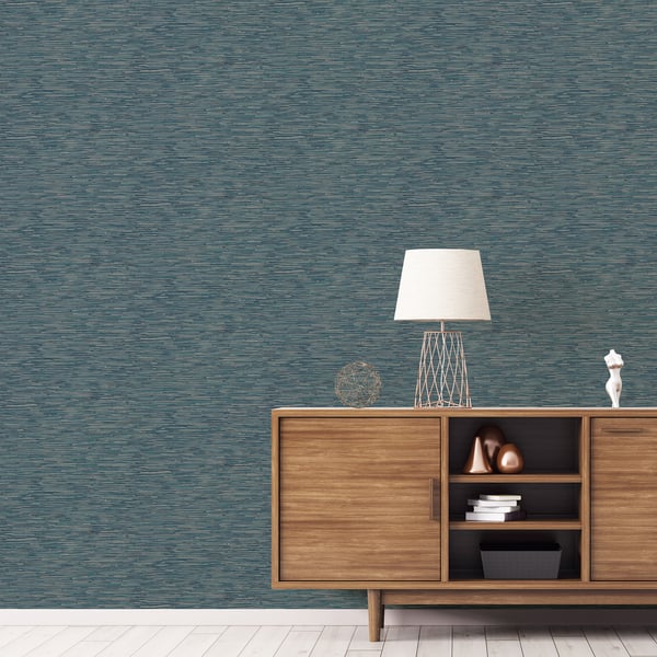 Galerie Bronze Effect Wallpaper Blue G56591