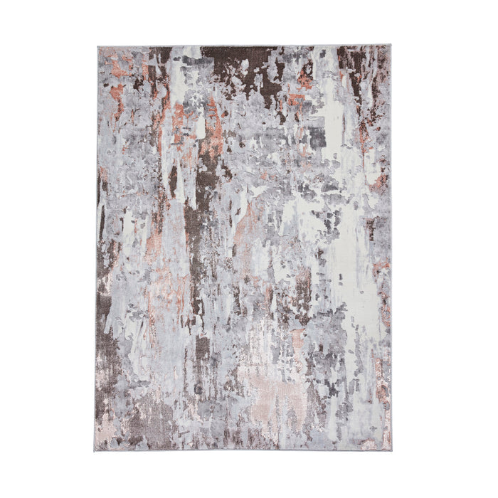 Apollo GR580 Grey/Rose Modern Abstract Rug