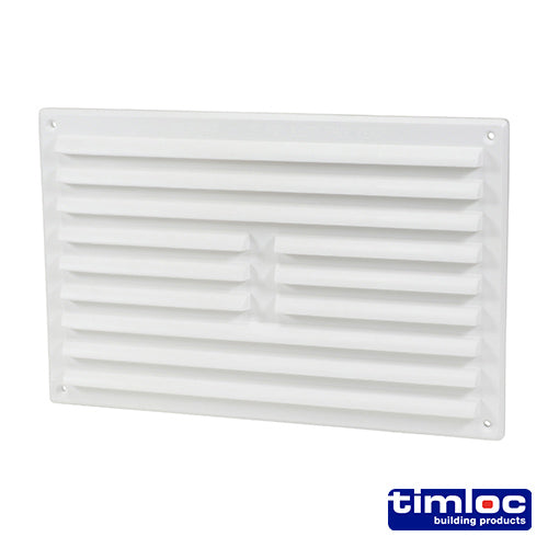 Timco Timloc Internal Plastic Louvre Grille Vent - White - 1211W 260 x 170