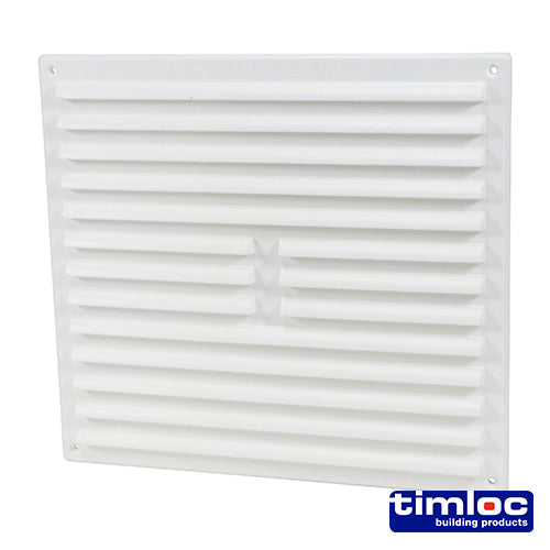 Timloc Internal Plastic Louvre Grille Vent Flyscreen - White -1212WF