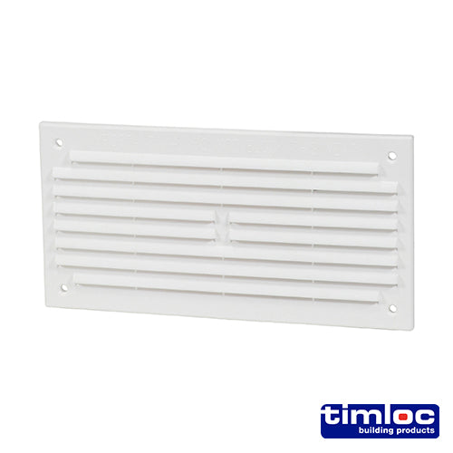 Timco Timloc Internal Plastic Louvre Grille Vent - White - 1218W
