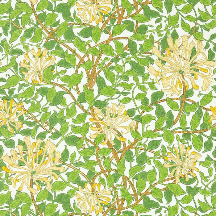 Morris & Co Honeysuckle Cream/Chocolate Wallpaper