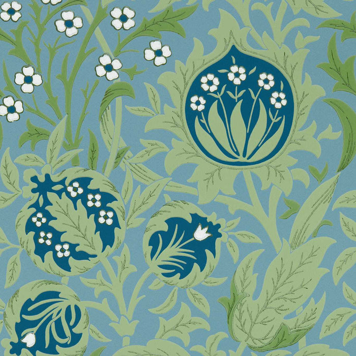 Elmcote Dearle Blue Wallpaper