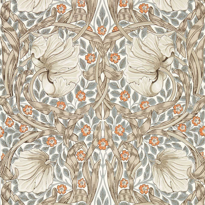 Morris & Co Pimpernel Linen/Coral Wallpaper