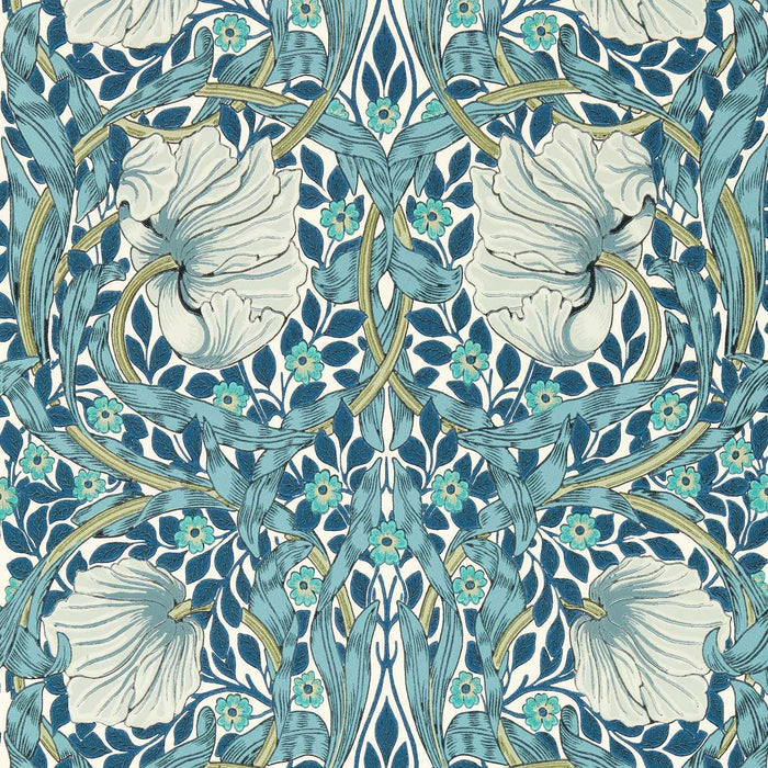 Morris & Co Pimpernel Cobalt/Mineral Wallpaper