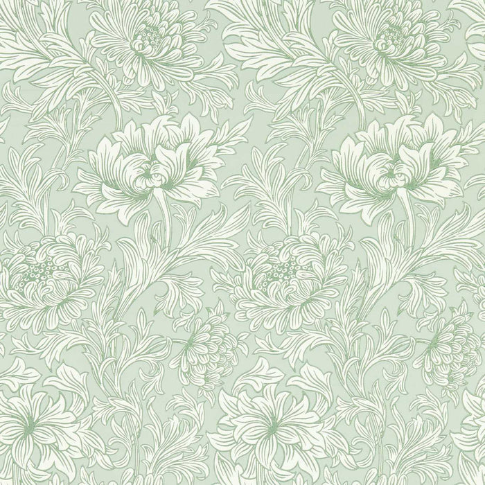 Morris & Co Chrysanthemum Toile Willow Wallpaper