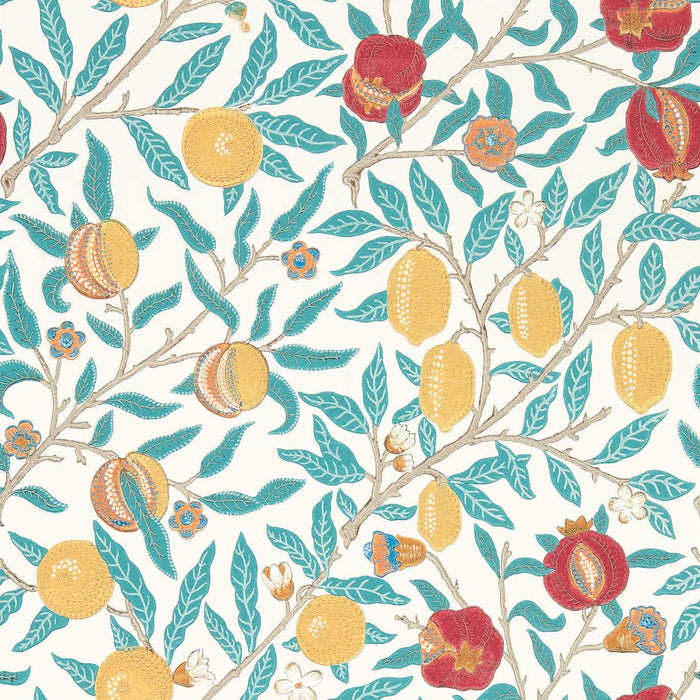 Morris & Co Fruit Green Indigo/Madder Wallpaper