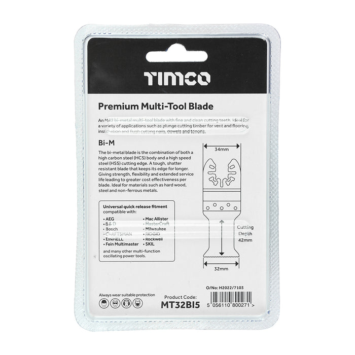 Timco Bi-Metal Blades - pack of 5 32 mm - 5 PCS