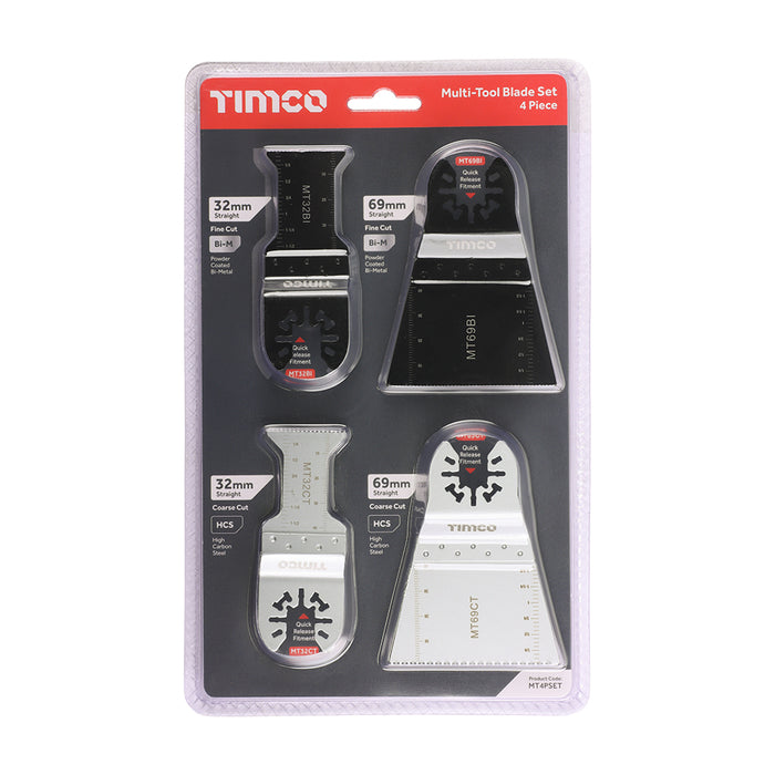 Timco Multi tool blade set Mix - 4 PCS