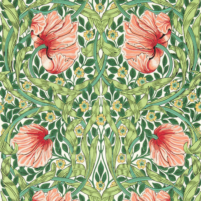 Morris & Co Pimpernel Shamrock/Watermelon Wallpaper