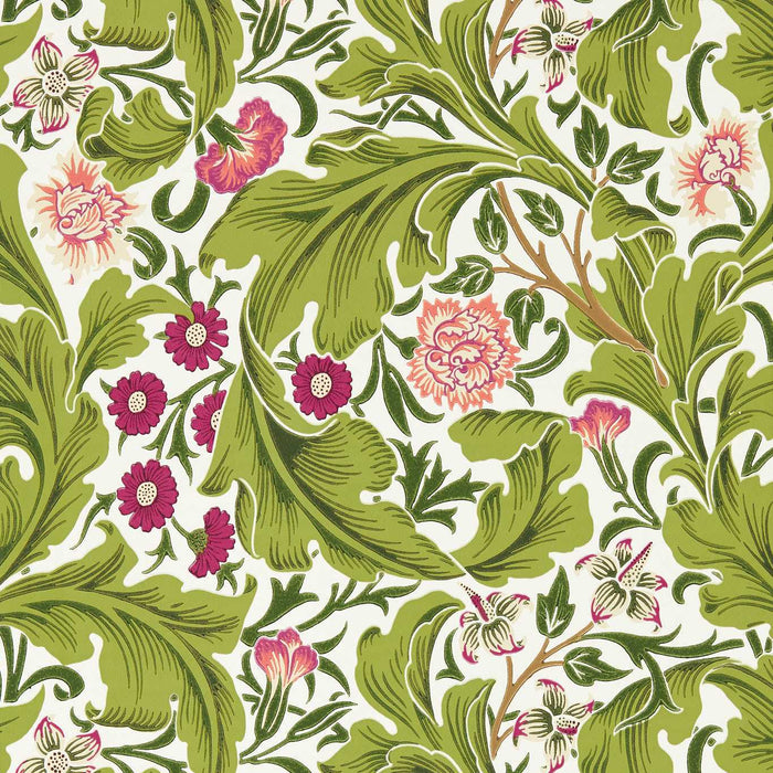 Morris & Co Leicester Sour Green/Plum Wallpaper