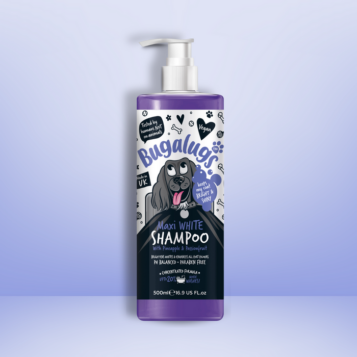 Bugalugs Maxi White Whitening Dog Shampoo with Pineapple & Passionfruit