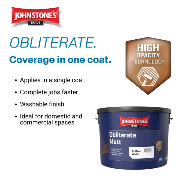 Johnstones 10ltr Brilliant White Obliterating Emulsion