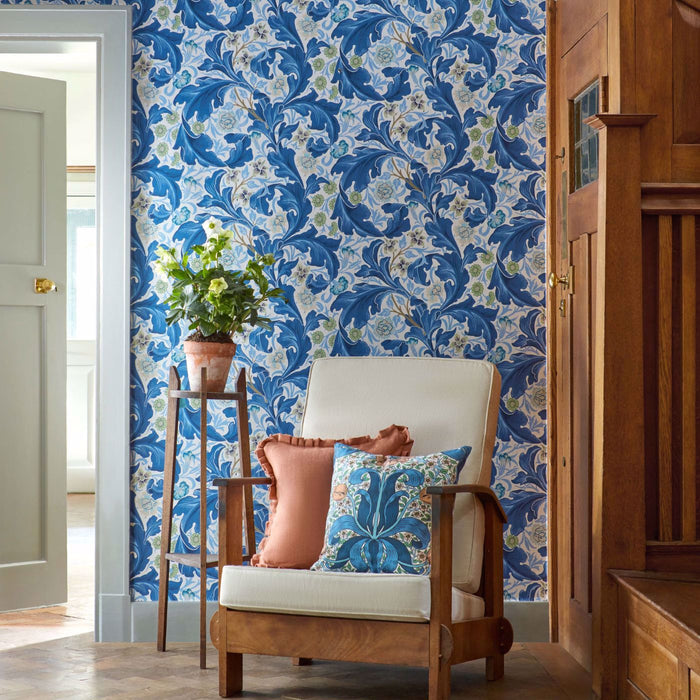 Morris & Co Leicester Paradise Blue Wallpaper