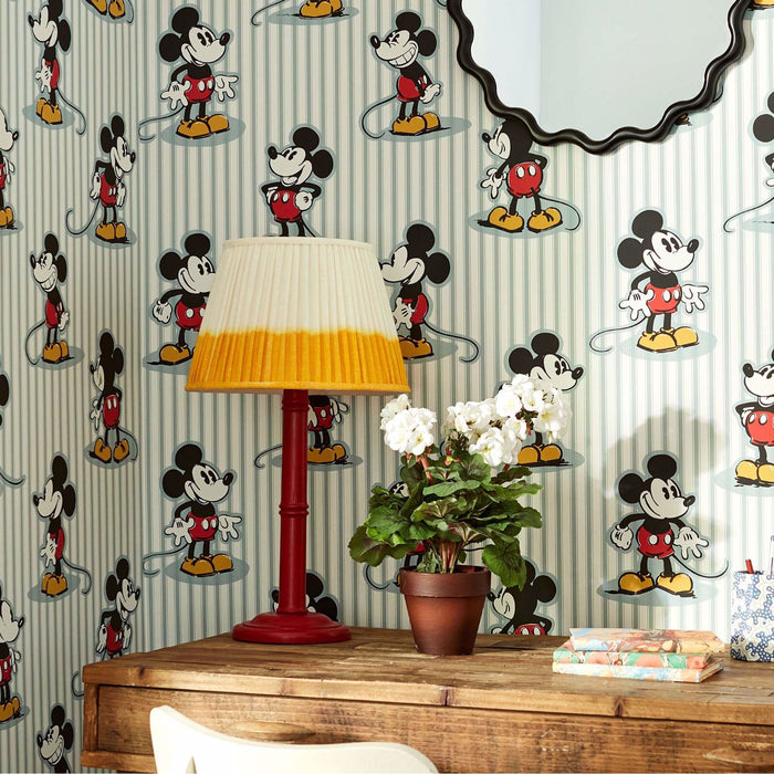 Mickey Stripe Sea Salt Wallpaper