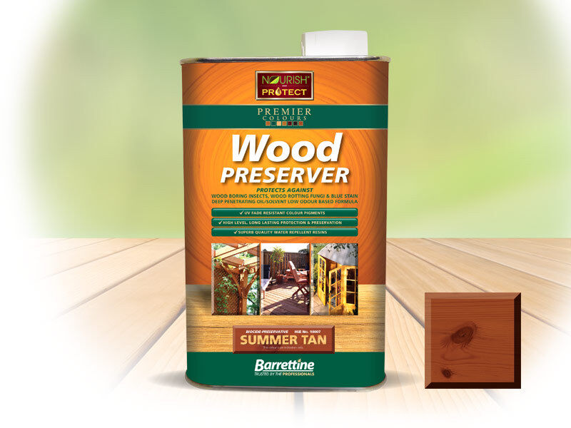 Barrettine 5ltr Premier Wood Preserver Summer Tan