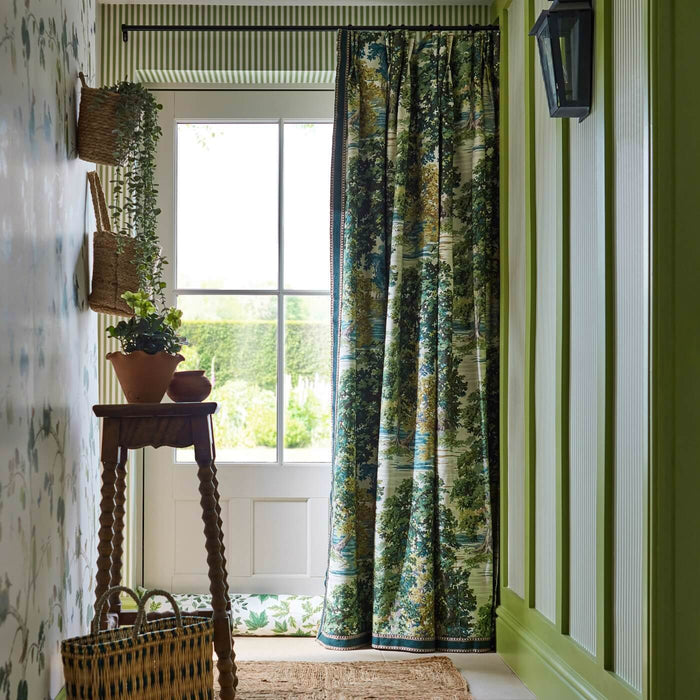 Pinetum Stripe Sap Green Wallpaper