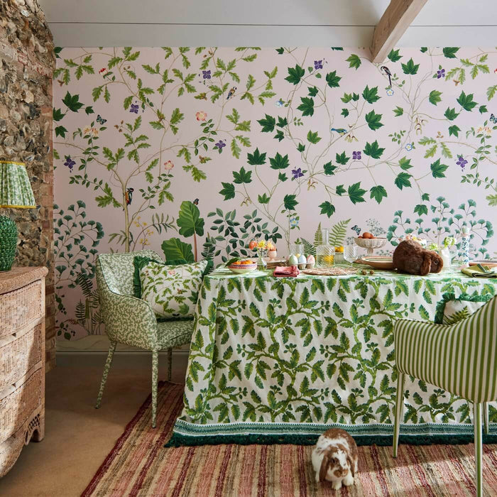 Sycamore & Oak Botanical Green Wallpaper