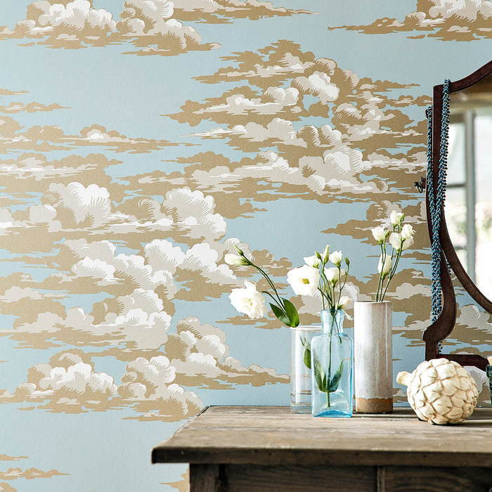 Silvi Clouds English Blue Wallpaper