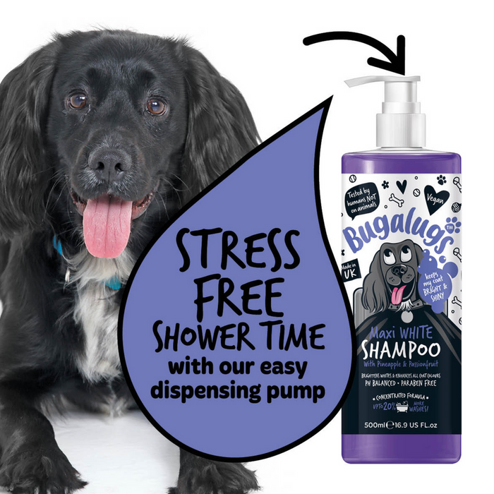 Bugalugs Maxi White Whitening Dog Shampoo with Pineapple & Passionfruit