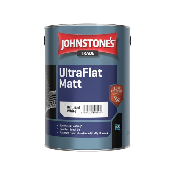 Johnstones 5ltr Brilliant White Trade Ultra Flat Matt