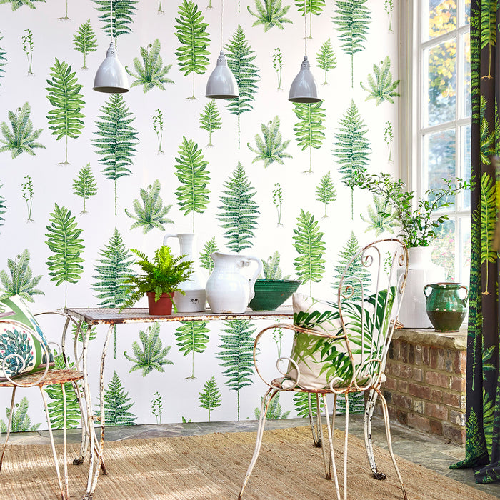 Fernery Botanical Green Wallpaper