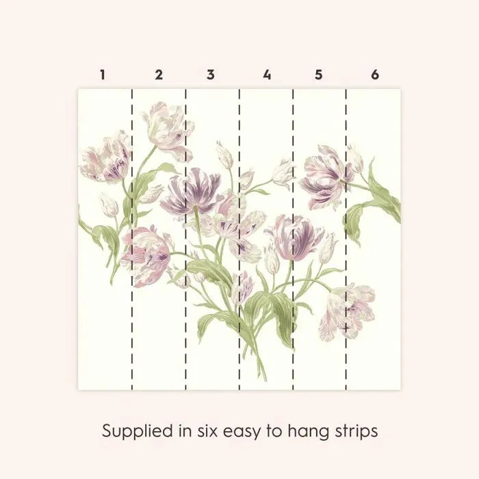 Laura Ashley Gosford Mural Wallpaper - 122381FXST - Grape