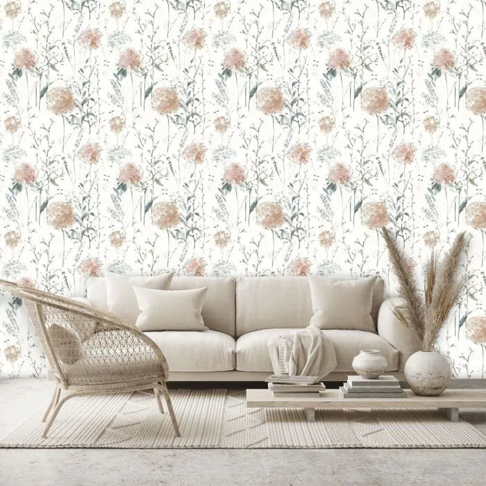 Laura Ashley Pallington Bloom Wallpaper - 130104 - Plaster Pink